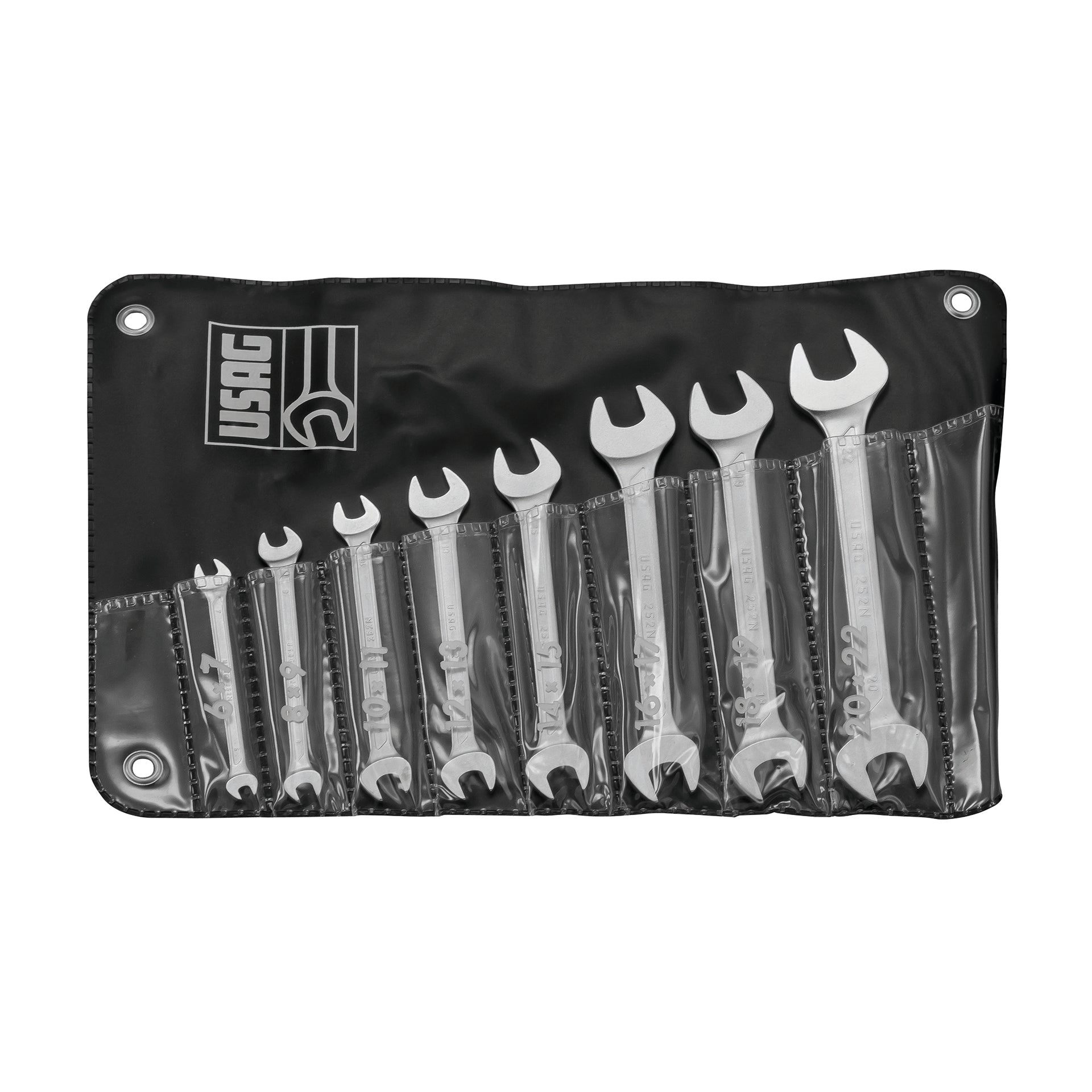 252 N/B8 - Set of 8 double open ended wrenches - Usag - U02520865 252 N/B8 - Set of 8 double open ended wrenches - Usag - U02520865